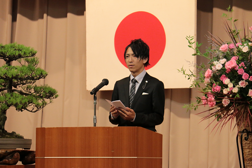 石崎瞭さん　成人の誓い