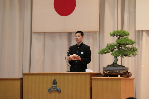 写真:生徒会長