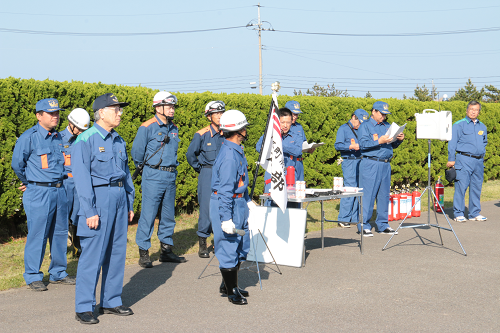 写真:防災訓練開始1