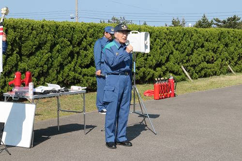 写真:防災訓練町長挨拶